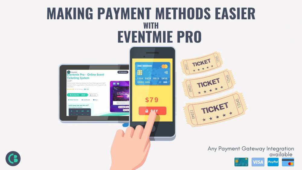 How does Eventmie Pro make payment methods easy for everyone?